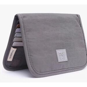Bag In A Bag Wallet Grey Wallet Holds 28 Cards Zipper Coin Pocket New
